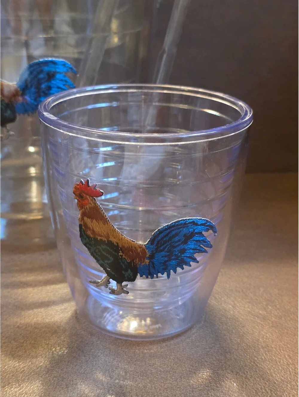 Vintage 1990s Tervis Rooster Insulated Ice Bucket Set with Tongs & 2 Tumblers